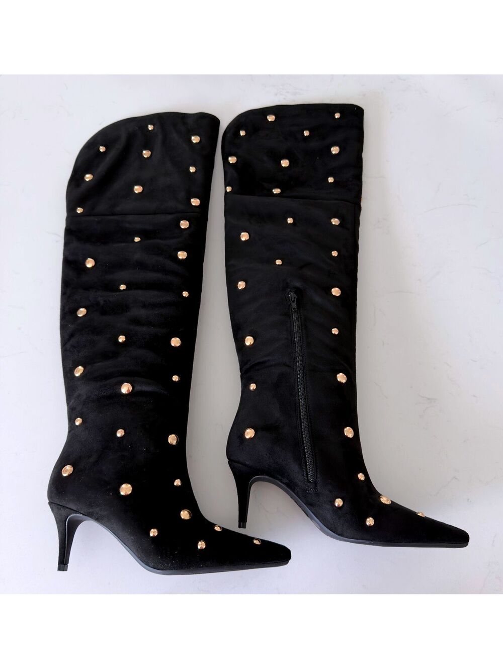 I.N.C. International Concepts Dalett Black Stud Over-the-Knee Boots